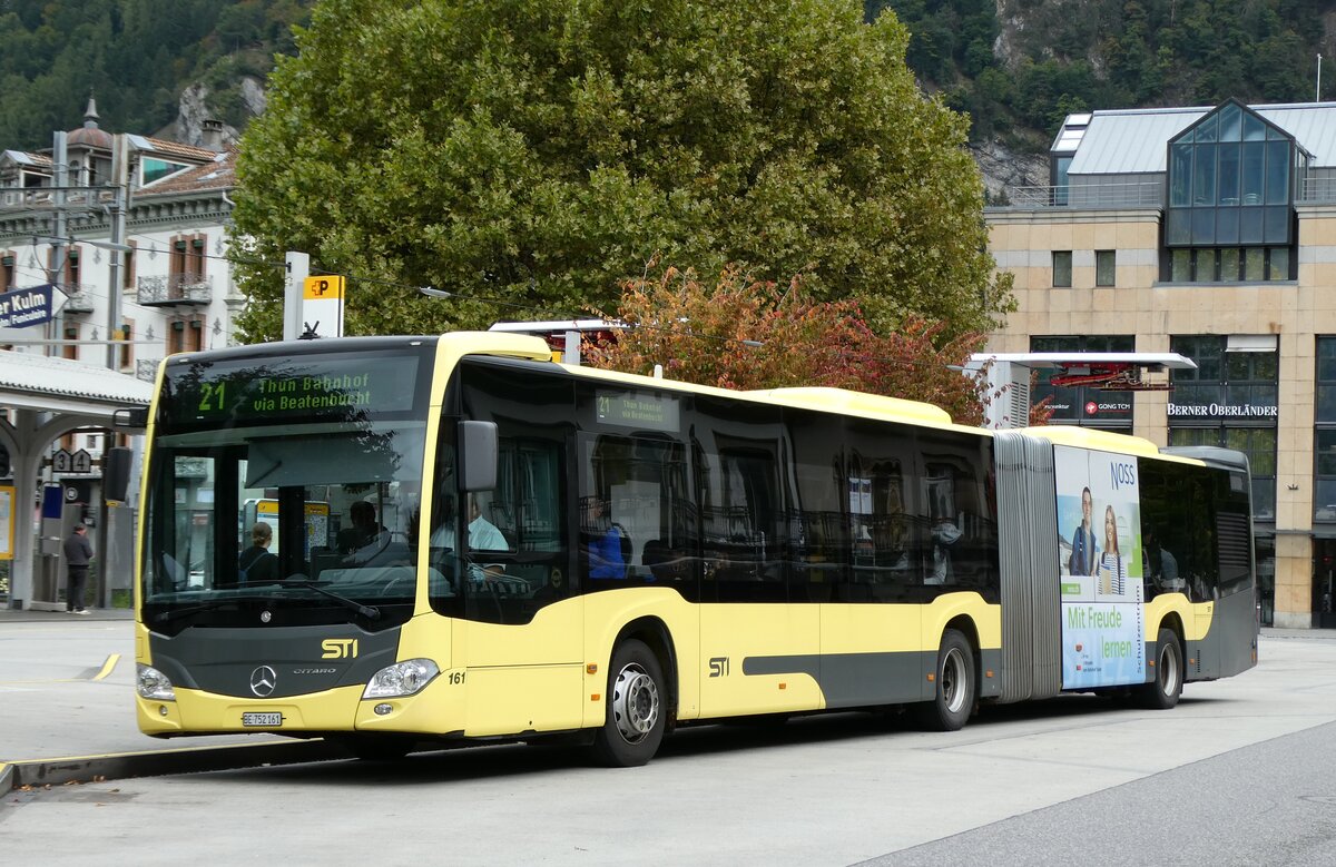 (280'648) - STI Thun - Nr. 161/BE 752'161 - Mercedes am 23. September 2025 beim Bahnhof Interlaken West