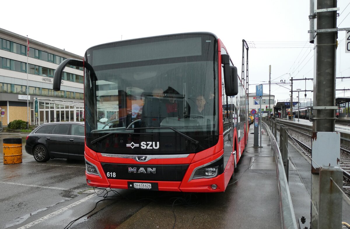 (280'703) - AHW Horgen - Nr. 618/ZH 618'626 - MAN am 27. September 2025 beim Bahnhof Wdenswil