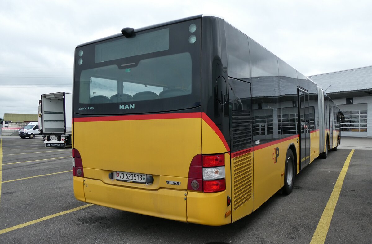 (280'827) - CarPostal Ouest - VD 623'513/PID 10'393 - MAN (ex JU 52'078; ex Nr. 78) am 28. September 2025 in Kerzers, Interbus