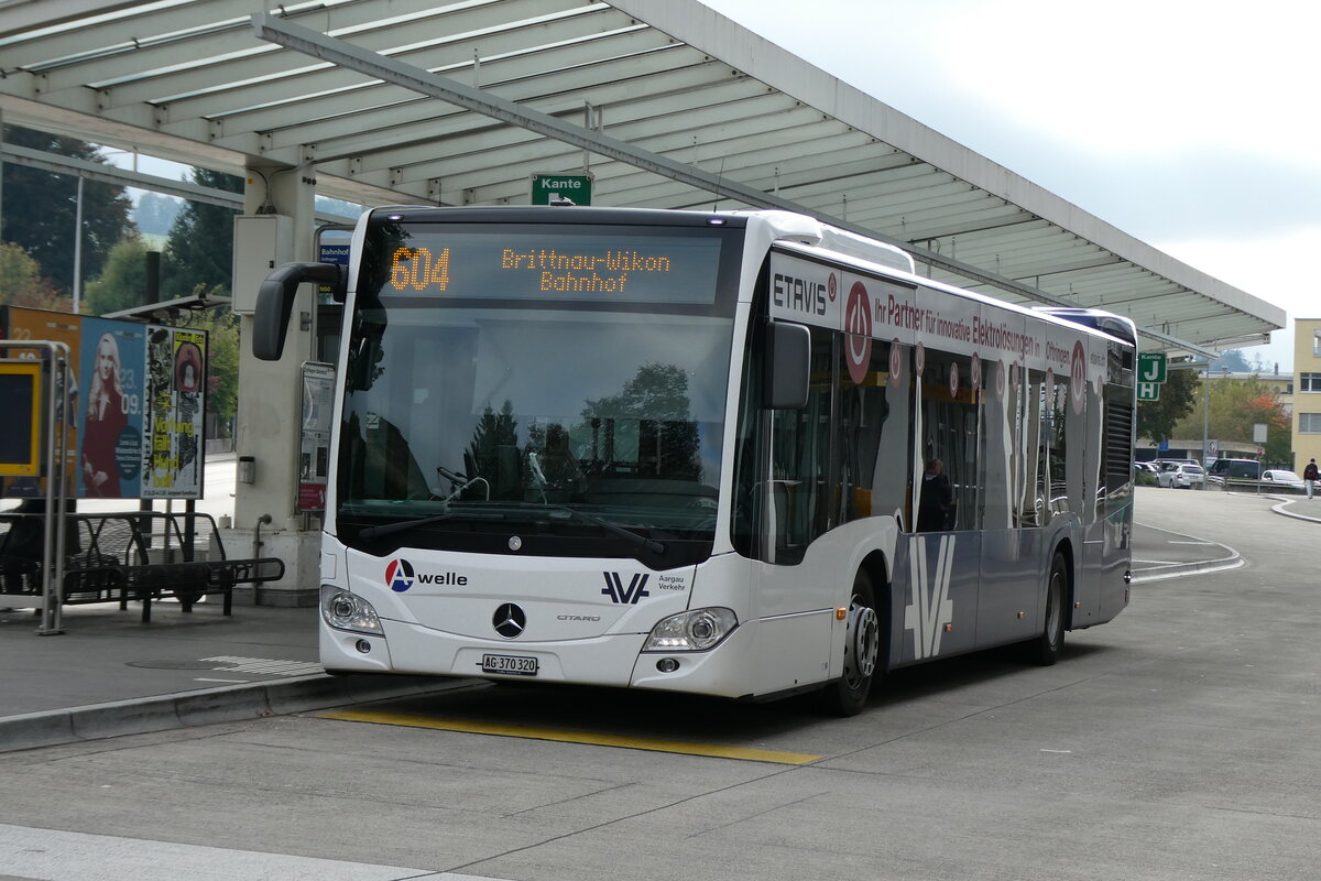 (280'855) - Limmat Bus, Dietikon - AG 370'320 - Mercedes am 2. Oktober 2025 beim Bahnhof Zofingen