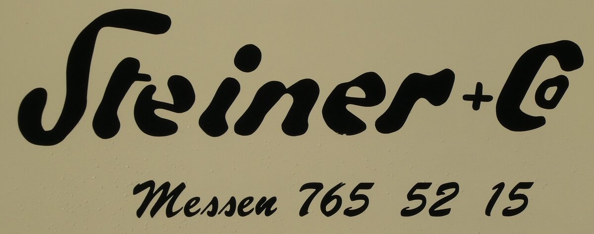 (280'994) - Beschriftung - Steiner+Co Messen 765 52 15 - am 5. Oktober 2025 beim Bahnhof Langnau