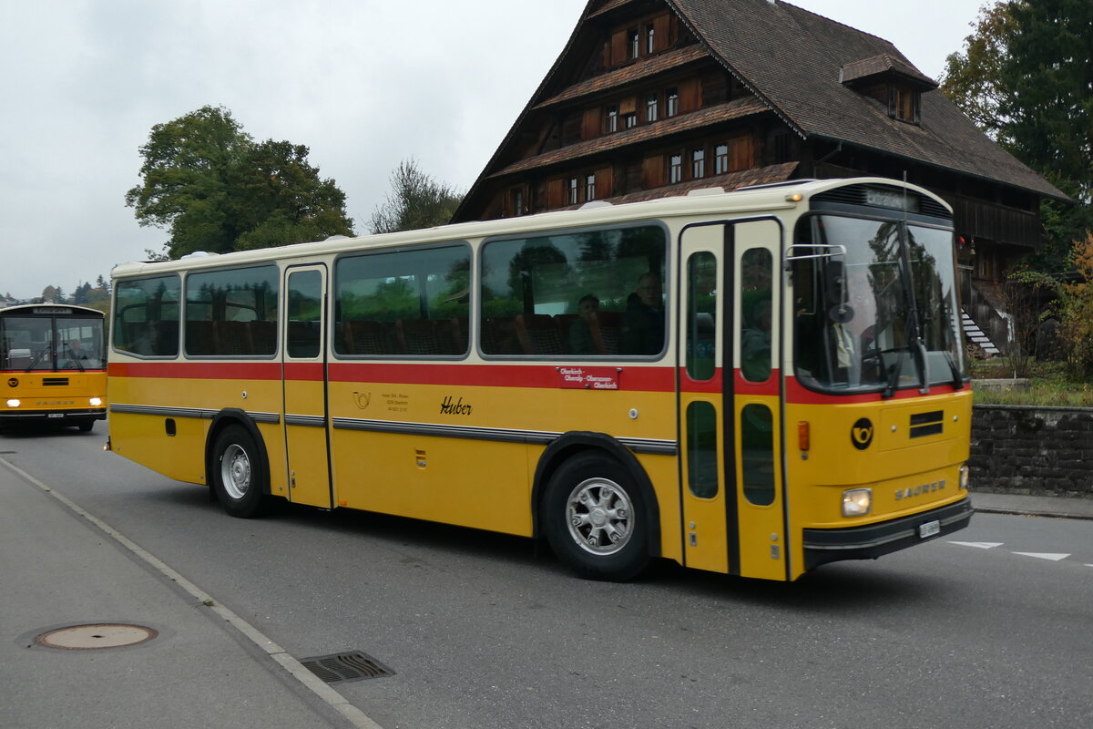 (281'400) - Huber, Oberkirch - LU 49'699 - Saurer/R&J (ex Frigg, Zernez; es P 24'283) am 12. Oktober 2025 in Hellbhl, Luzernstrasse