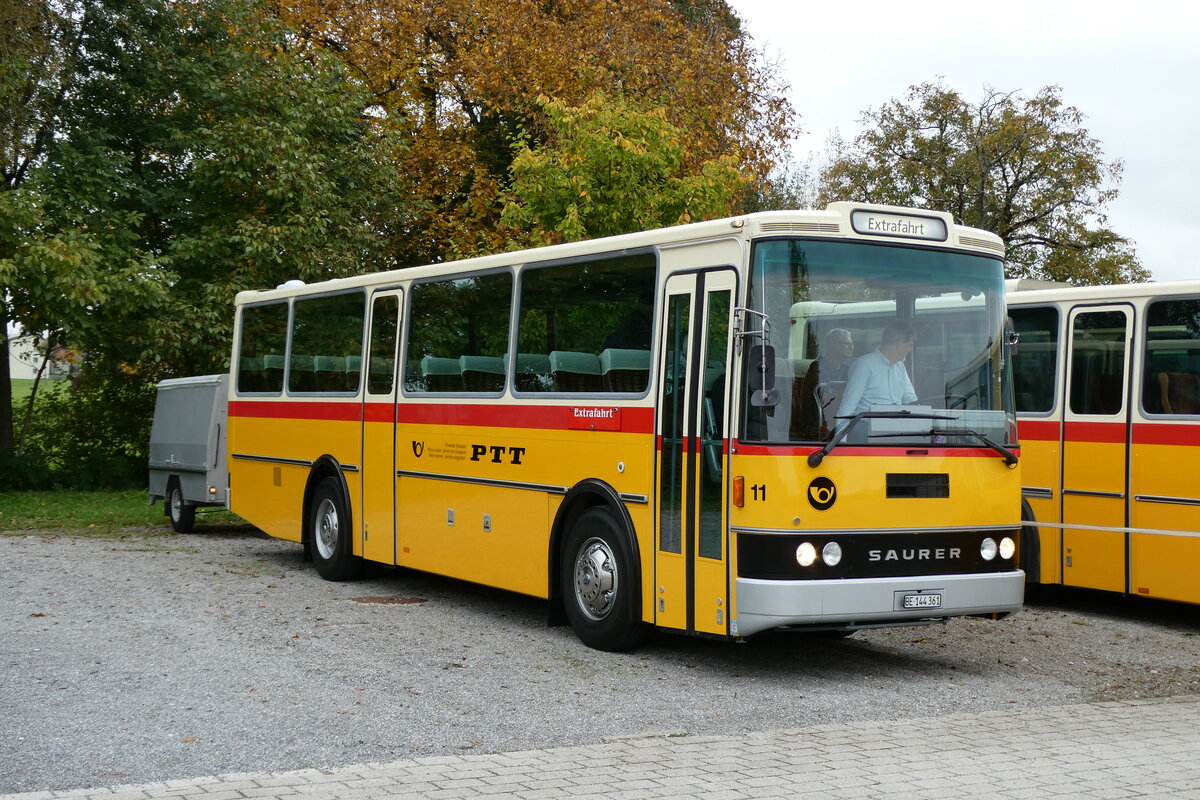 (281'407) - Aebi, Koppigen - Nr. 11/BE 144'361 - Saurer/R&J (ex Leuenberger, Kirchberg; ex Niederer, Filzbach Nr. 11) am 12. Oktober 2025 in Hitzkirch, Interkantonale Polizeischule