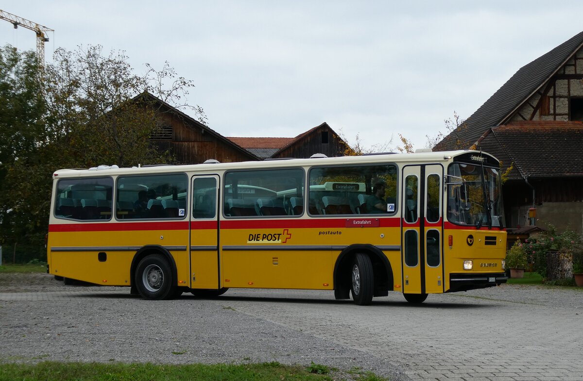 (281'463) - Ackermann, Landquart - GR 106'362 - Saurer/R&J (ex Fssler, Unteriberg; ex Schrch, Gutenburg Nr. 6; ex P 24'358/PID 3219) am 12. Oktober 2025 in Hitzkirch, Interkantonale Polizeischule
