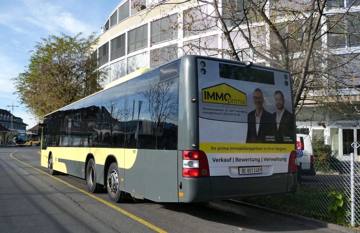 (282'097) - STI Thun - Nr. 148/BE 801'148 - MAN am 6. November 2025 bei der SChiffl�ndte Thun