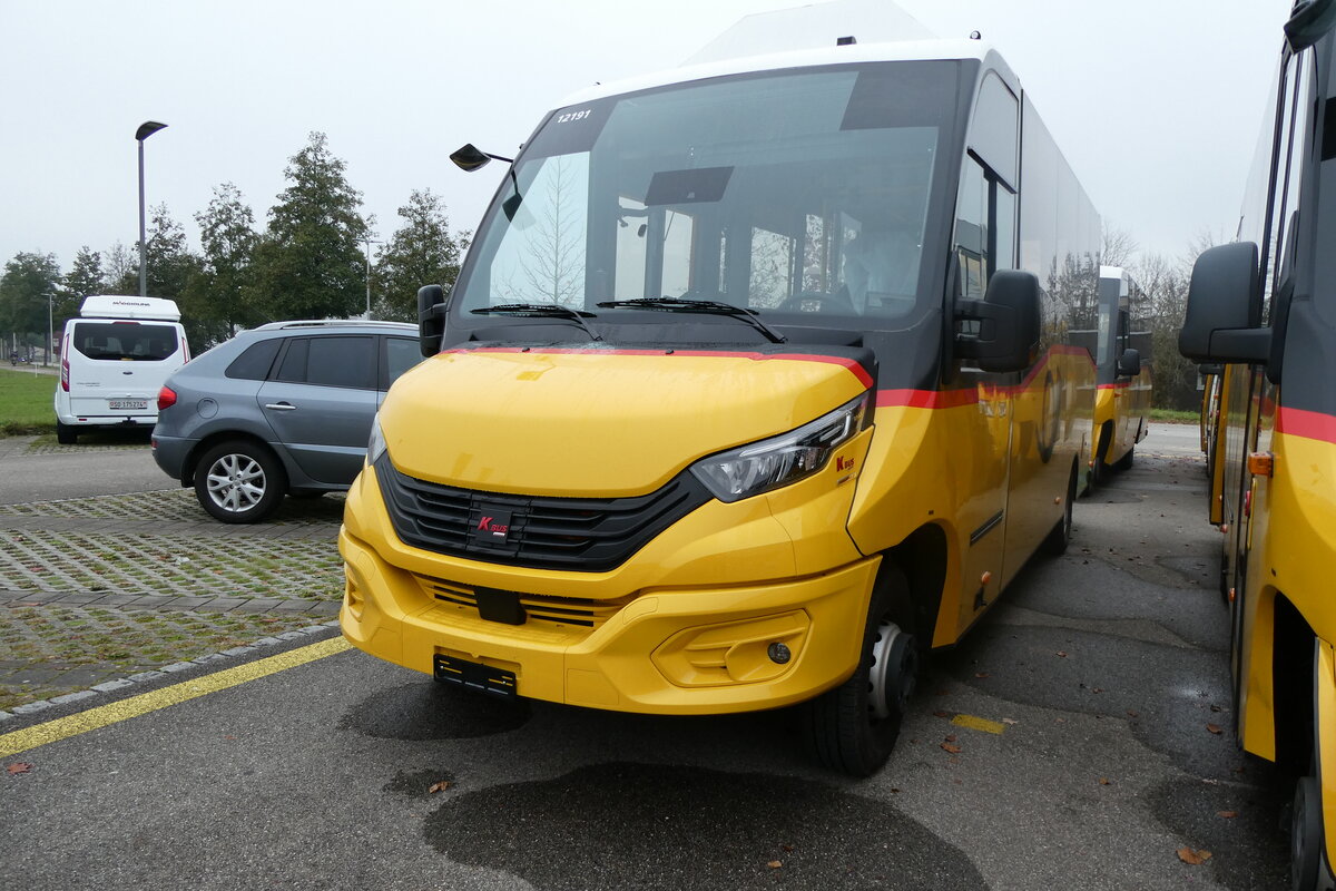 (282'169) - PostAuto Graub�nden - PID 12'191  eK-Bus/Iveco am 8. November 2025 in Zuchwil, Garage BSU