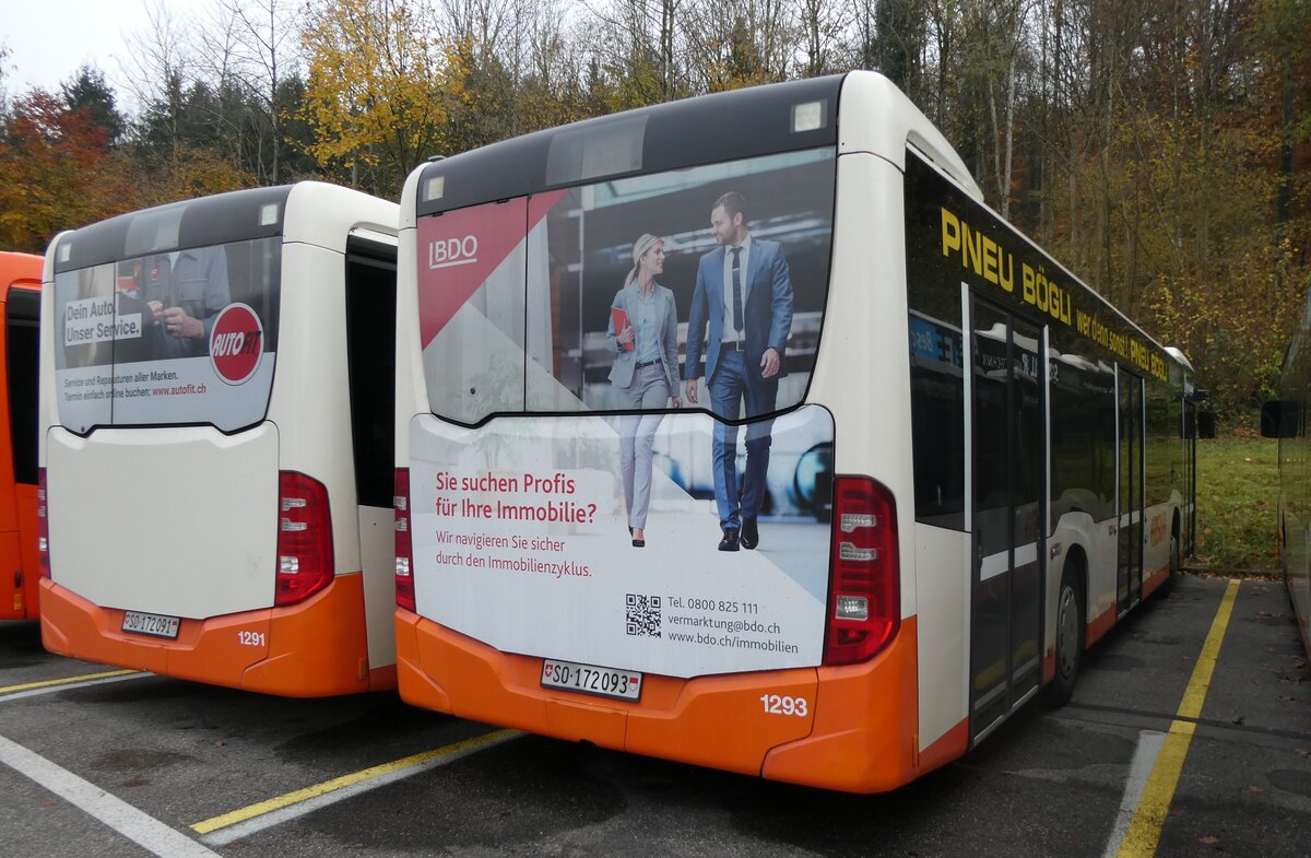 (282'212) - BSU Solothurn - Nr. 1293/SO 172'093 - Mercedes (ex Nr. 93) am 8. November 2025 in Zuchwil, Garage