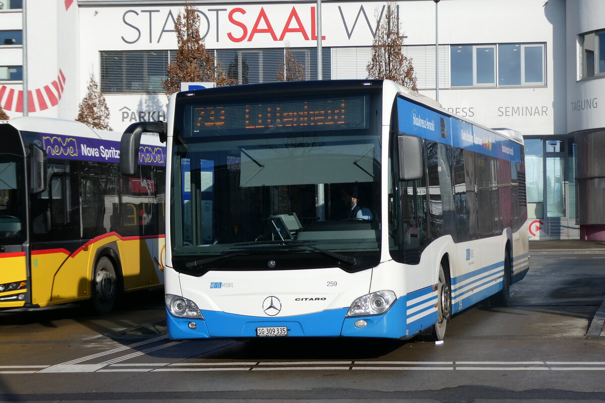 (282'596) - WilMobil, Wil - Nr. 259/SG 309'335 - Mercedes am 27. November 2025 beim Bahnhof Wil