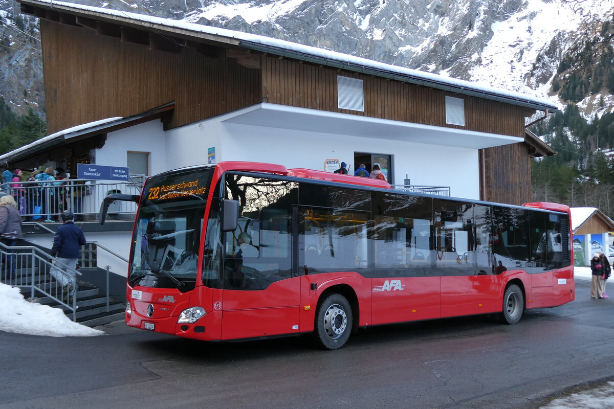(283'318) - AFA Adelboden - Nr. 91/BE 26'704 - Mercedes am 20. Dezember 2025 in Adelboden, Unter dem Birg