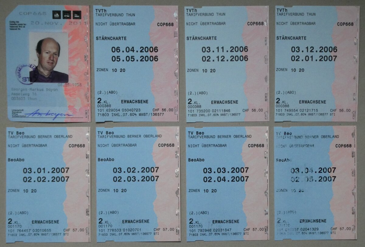 (283'531) - STI-Abonnemente am 28. Dezember 2025 in Thun