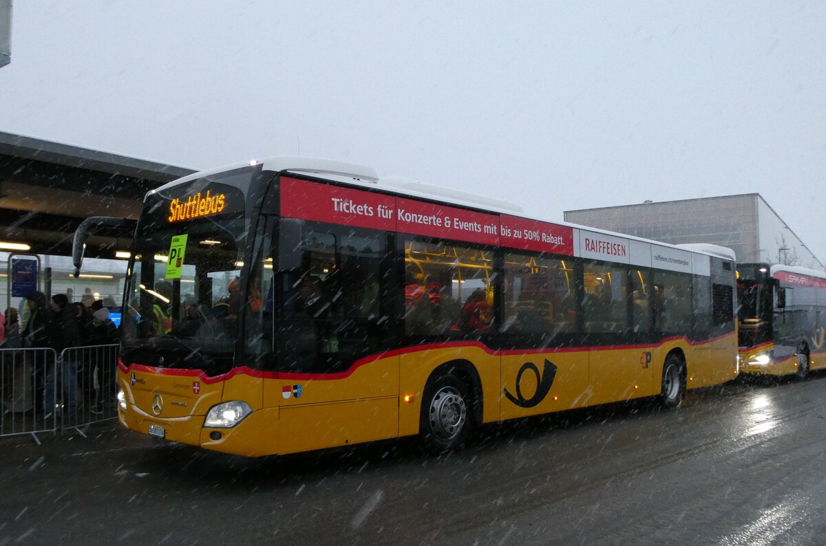 (283'811) - Wyss, Boningen - Nr. 73/SO 107'274/PID 11'702 - Mercedes am 10. Januar 2026 beim Bahnhof Frutigen