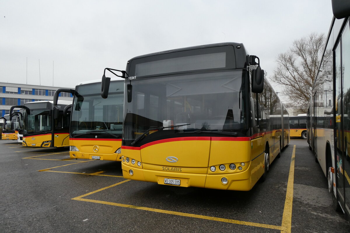 (284'489) - CarPostal Ouest - VD 305'105/PID 10'341 - Solaris am 31. Januar 2026 in Yverdon, Garage