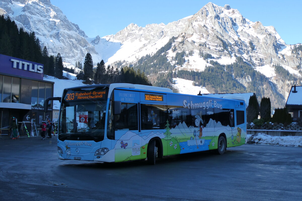 (284'576) - EAB Engelberg - Nr. 1/OW 10'195 - Mercedes (ex AAGS Schwyz Nr. 14) am 3. Februar 2026 in Engelberg, Talstation Titlis