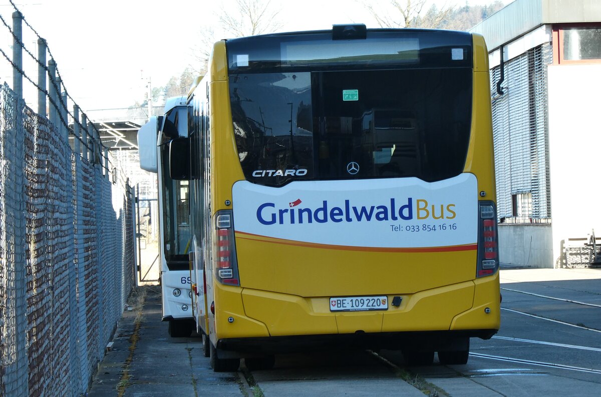 (285'073) - GrindelwaldBus, Grindelwald - Nr. 220/BE 109'220 - Mercedes am 25. Februar 2026 in steffisburg, Cremo