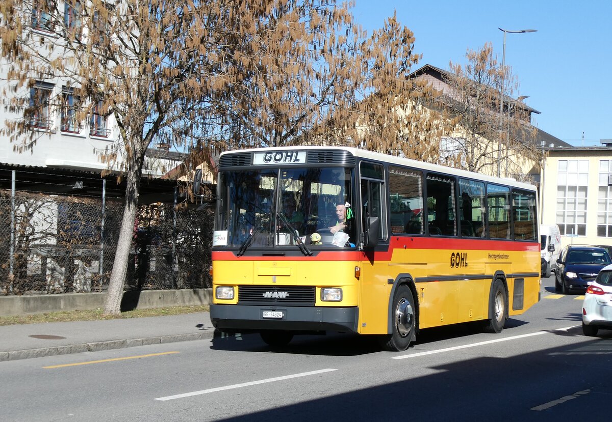 (285'094) - Gohl, Herzogenbuchsee - Nr. 11/BE 54'324 - NAW/Hess (ex Flury, Balm PID 1653; ex Steiner, Altb�ron Nr. 11) am 27. Februar 2026 in Thun, Milit�rstrasse