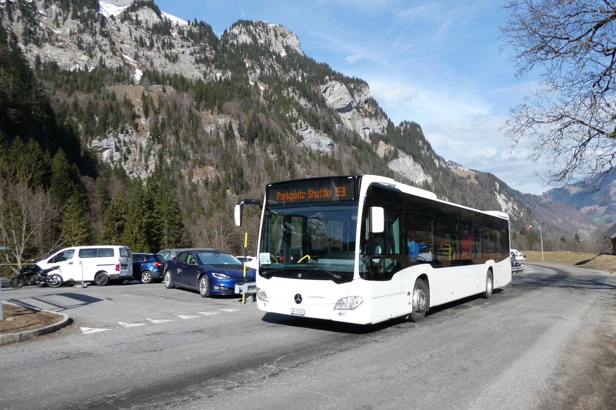 (285'110) - Koch, Giswil - OW 27'005 - Mercedes (ex Wiener Linien, A-Wien Nr. 8121) am 28. Februar 2026 auf der St�ckalp
