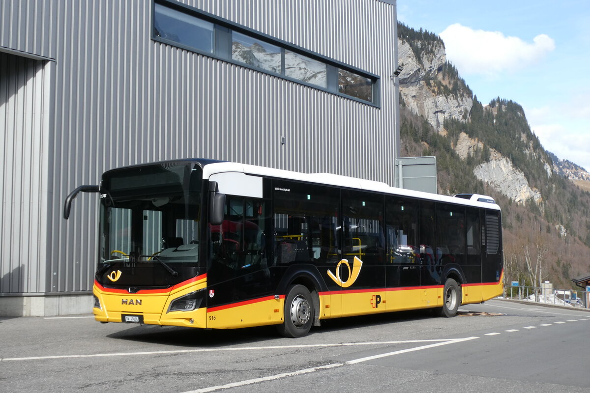 (285'119) - PostAuto Zentralschweiz - Nr. 516/OW 40'016/PID 11'747 - MAN (ex Nr. 16) am 28. Februar 2026 auf der St�ckalp