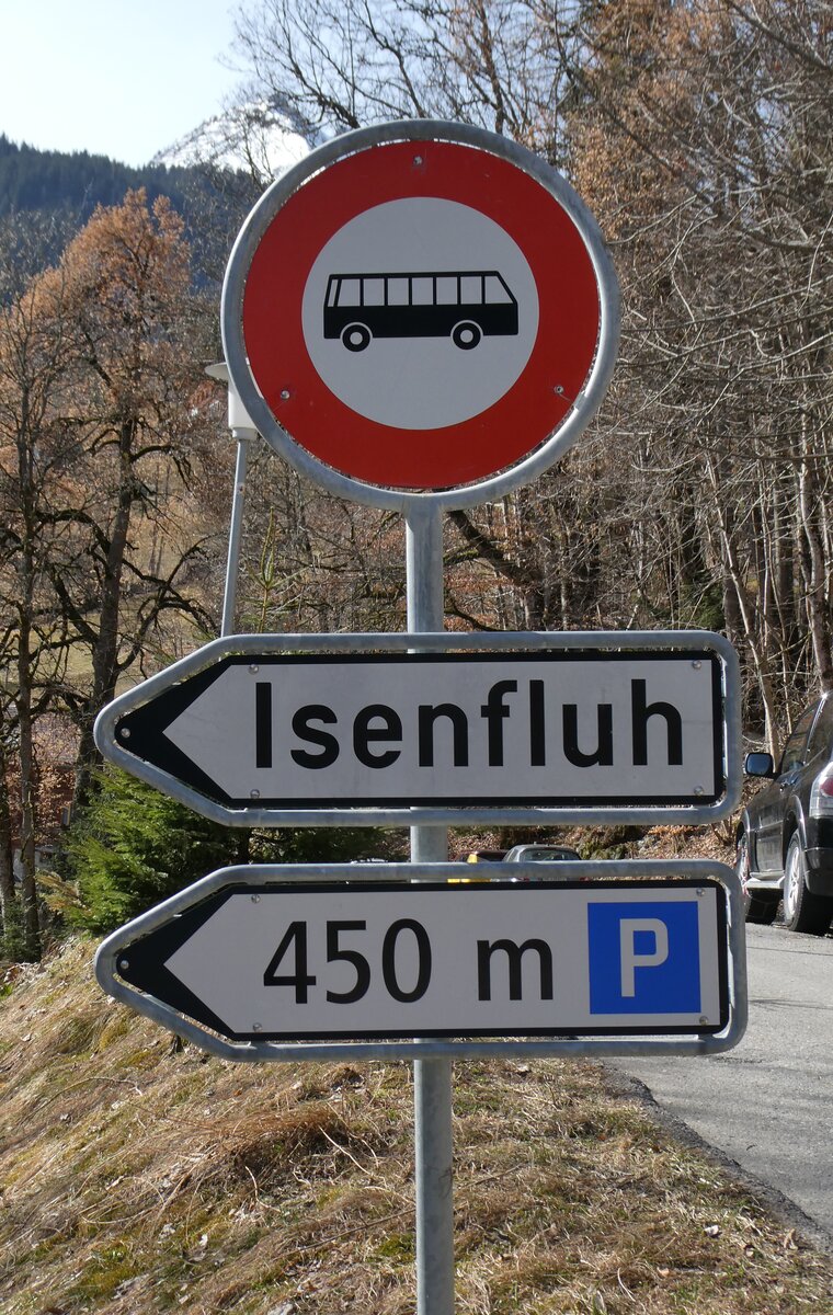 (285'228) - Fahrverbot f�r Busse am 5. M�rz 2026 in Isenfluh