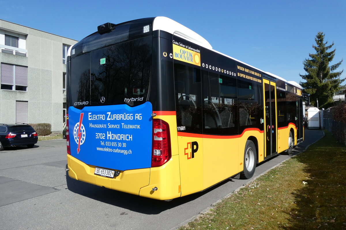 (285'330) - PostAuto Bern - BE 653'382/PID 11'681 - Mercedes (ex BE 535'079) am 10. M�rz 2026 in Thun, Garage STI
