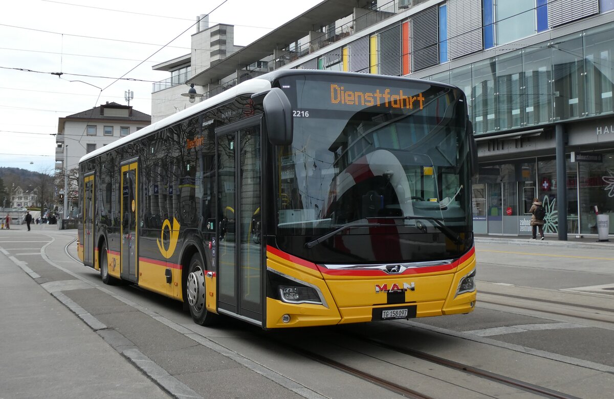 (285'456) - PostAuto Ostschweiz - TG 158'097/PID 12'216 - MAN am 17. M�rz 2026 beim Bahnhof Frauenfeld