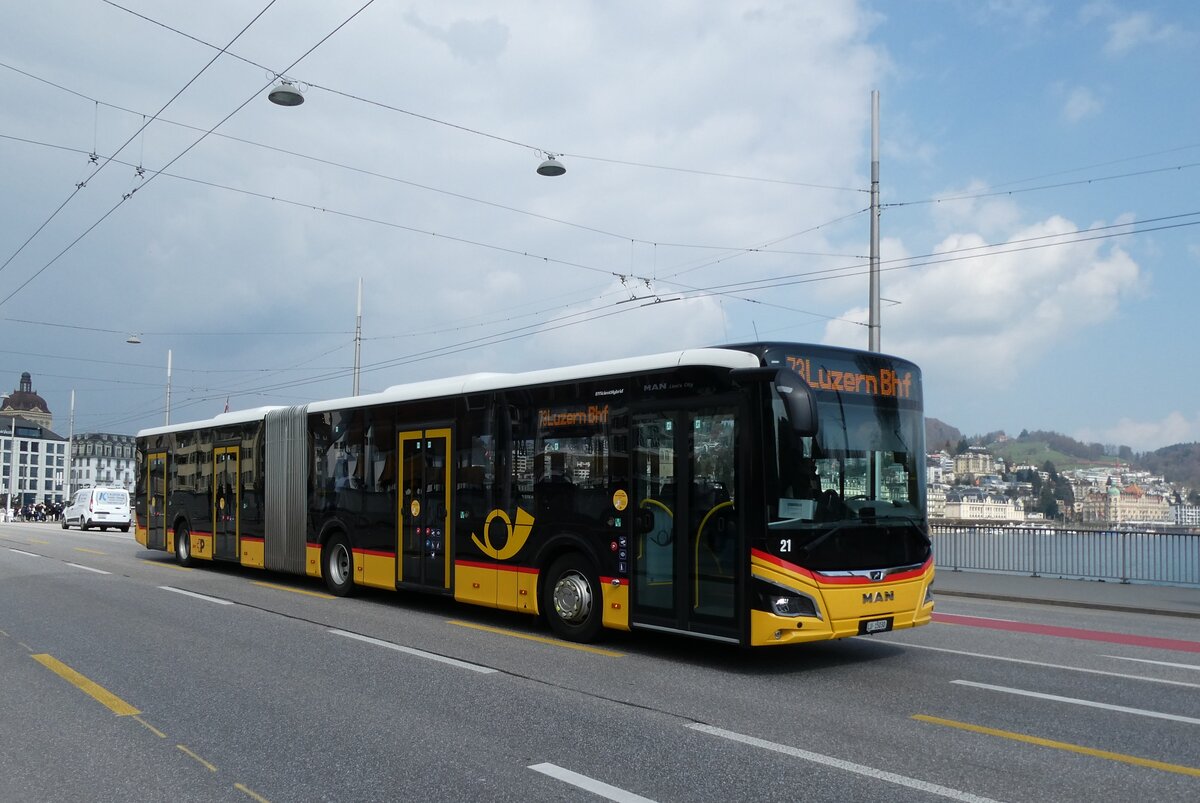 (285'695) - Bucheli, Kriens - Nr. 21/LU 15'030/PID 12'068 - MAN am 23. M�rz 2026 in Luzern, Bahnhofbr�cke