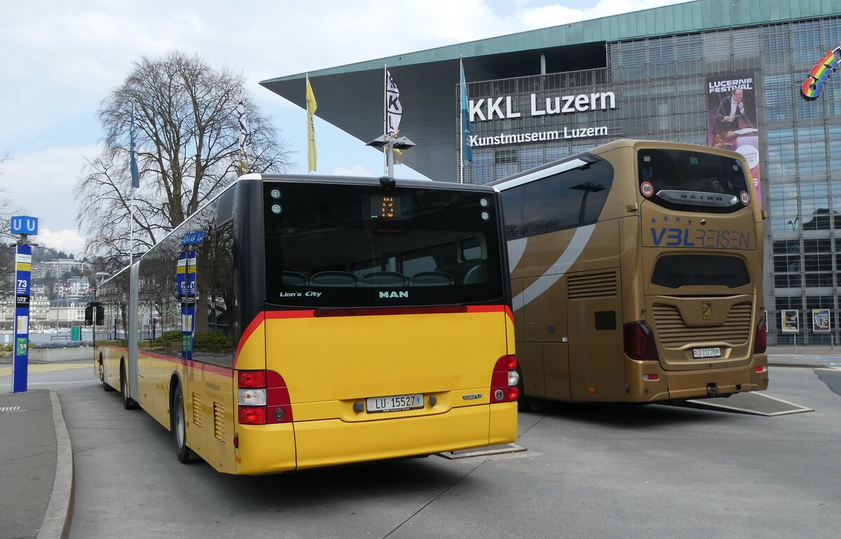 (285'722) - Bucheli, Kriens - Nr. 20/LU 15'527/PID 10'070 - MAN am 23. M�rz 2026 beim Bahnhof Luzern
