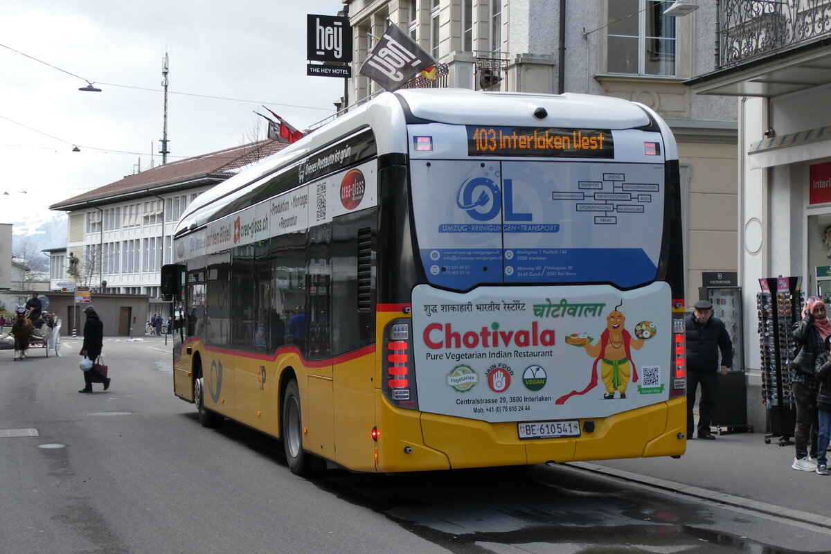 (285'848) - PostAuto Bern - BE 620'541/PID 12'130 - eMercedes am 29. M�rz 2026 in Interlaken, Jungfraustrasse