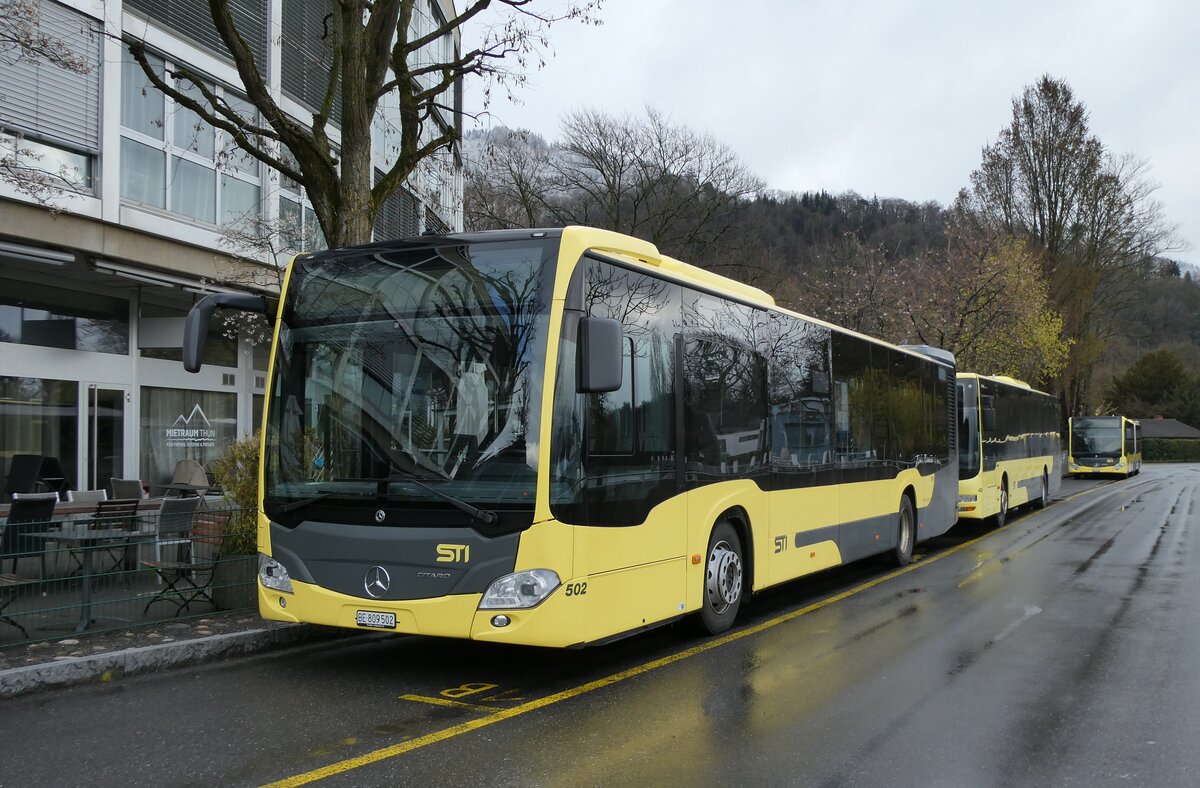 (285'873) - STI Thun - Nr. 502/BE 809'502 - Mercedes am 31. M�rz 2026 bei der Schiffl�ndte Thun