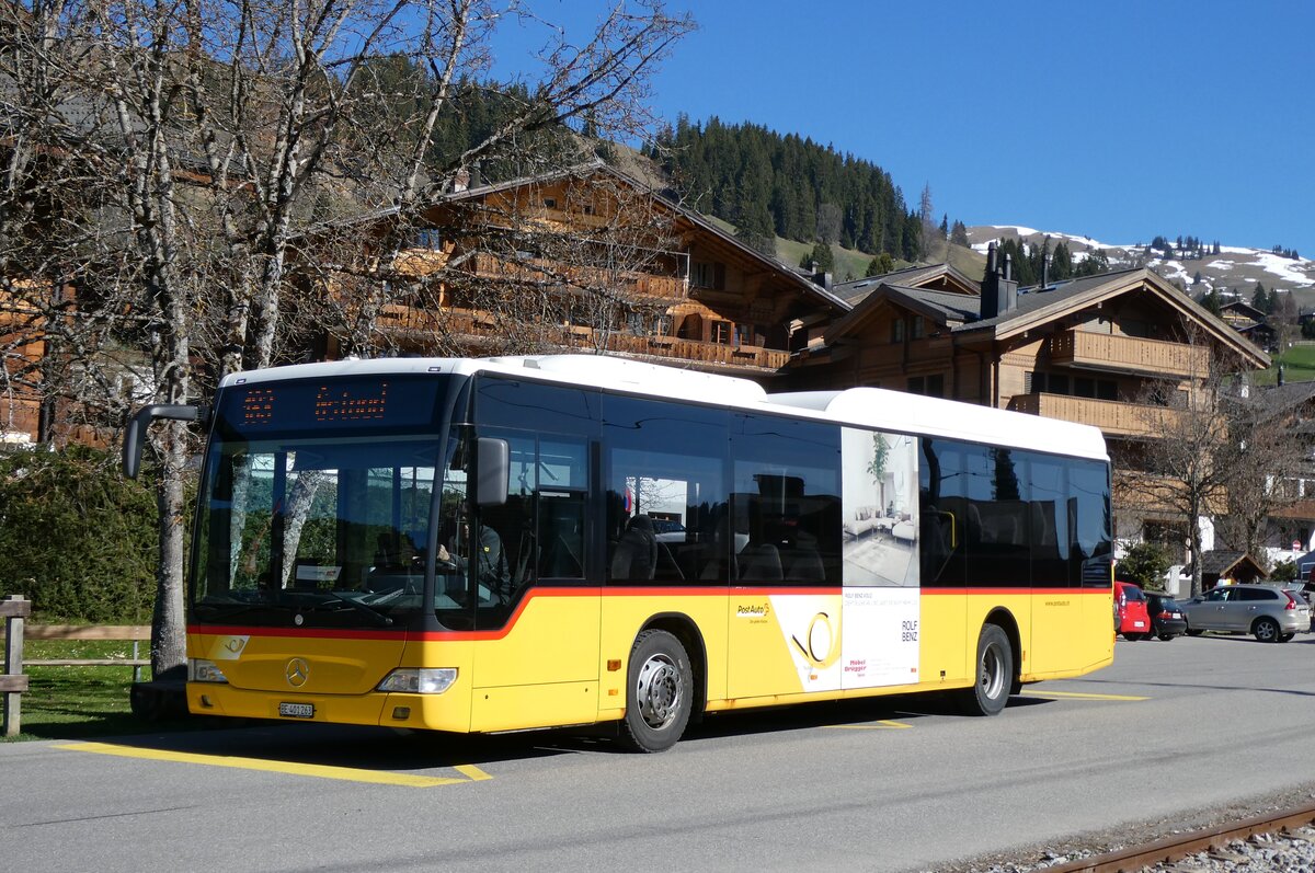 (286'036) - PostAuto Bern - BE 401'263/PID 5417 - Mercedes (ex BE 610'544; ex BE 538'988; ex BE 637'781) am 9. April 2026 beim Bahnhof Sch�nried