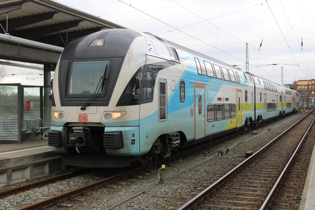 4110 112-8 Westbahn  stand am Nachmittag des 15.01.2021 im Rostocker Hbf.