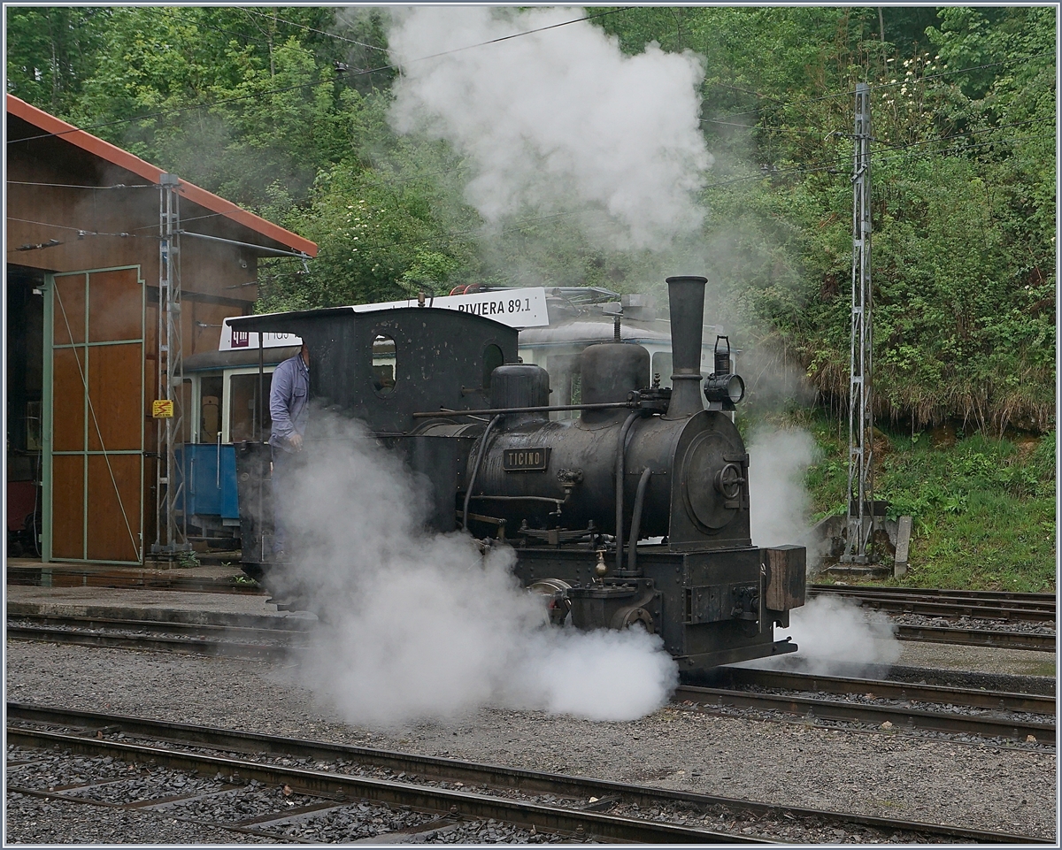 50 Jahre Blonay - Chamby; Mega Steam Festival: Der kleinste  Gast  die G 2/2 Ticino (unterhalten von Martin Horath)
Chaulin, den 10. Mai 2018