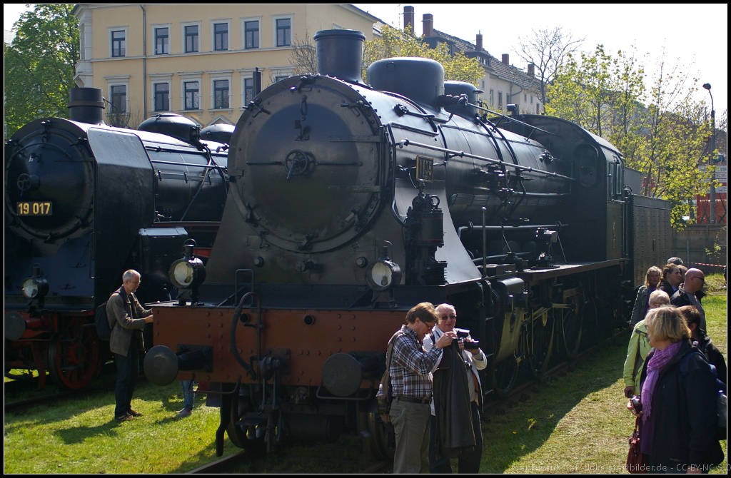 6. Dresdner Dampfloktreffen, 12.04.2014: Auch die 17 1055 oder 1135 Osten, Gattung S 35.17 (preu�ische S 10.1) hatte ihre Freunde