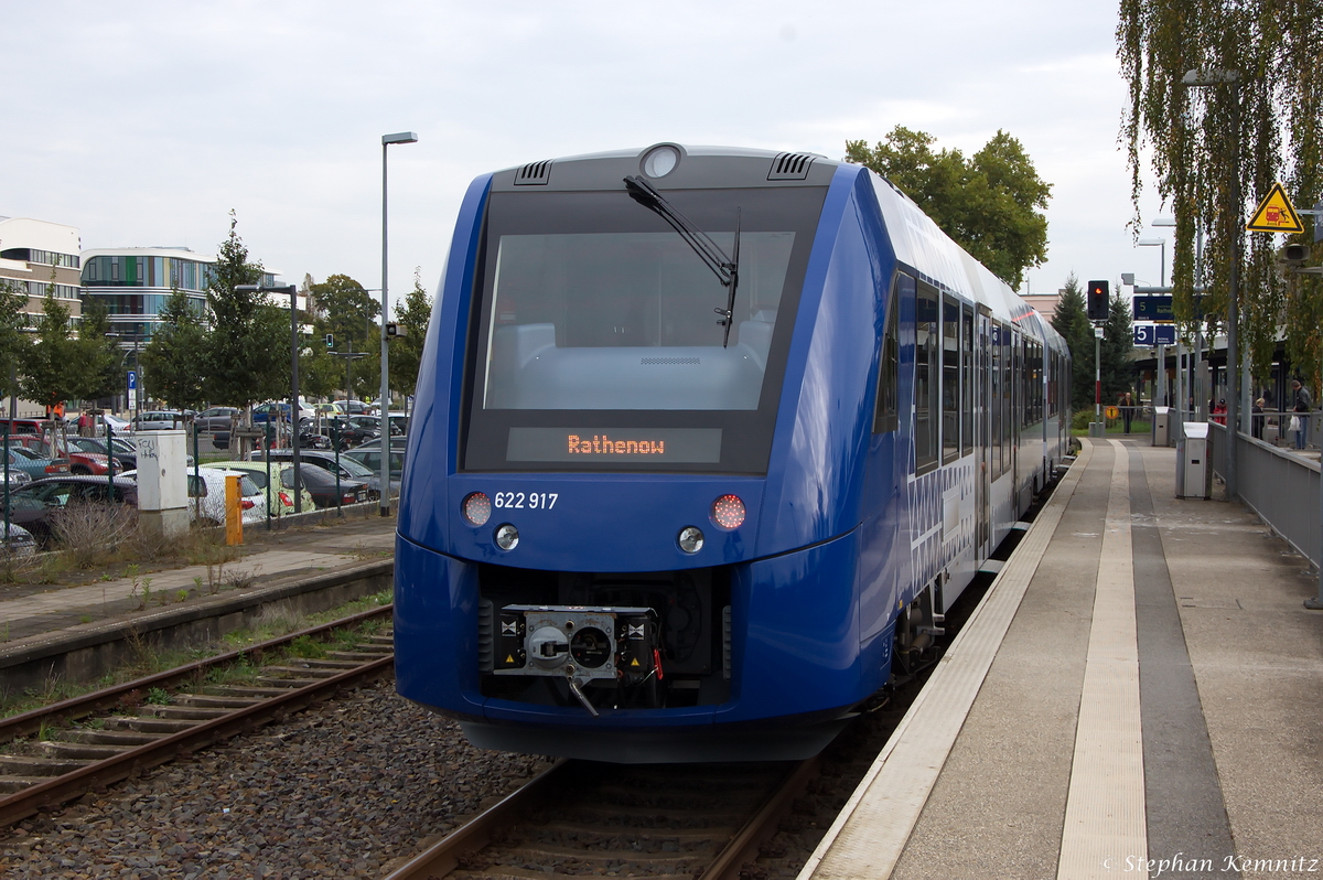 622 917-2 vlexx GmbH als RB51  ODEG  (RB 68862) von Brandenburg Hbf nach Rathenow im Brandenburger Hbf. 10.10.2014