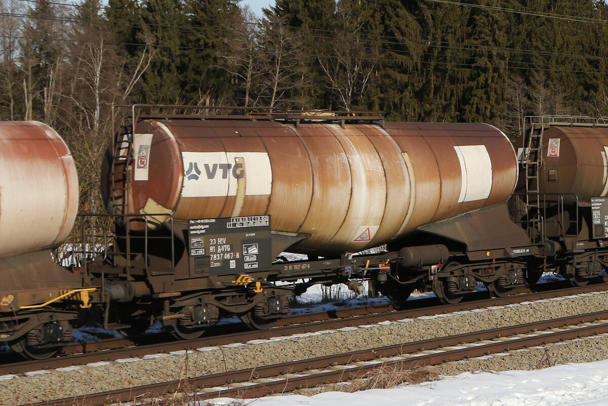 7837 467 (Zans) von  VTG  am 27. Januar 2022 bei Grabensttt.