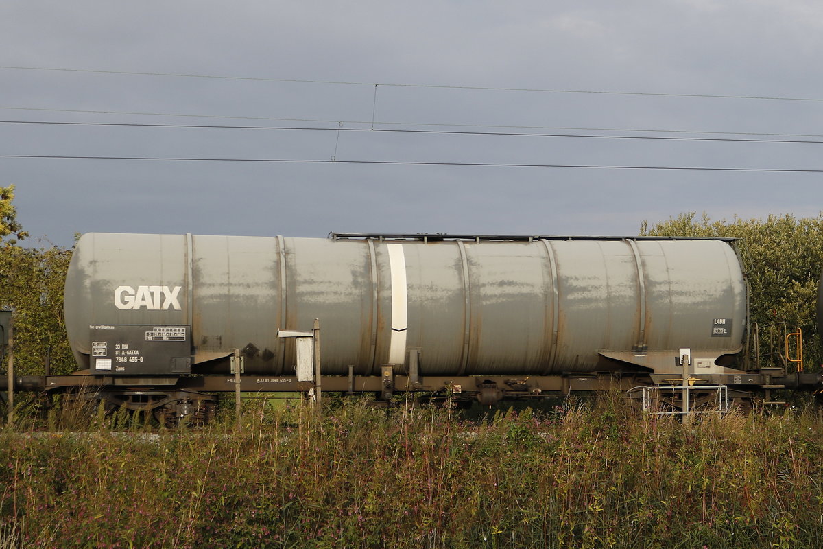 7848 455 (Zans) von  GATX  am 4. September 2018 bei Bernau.