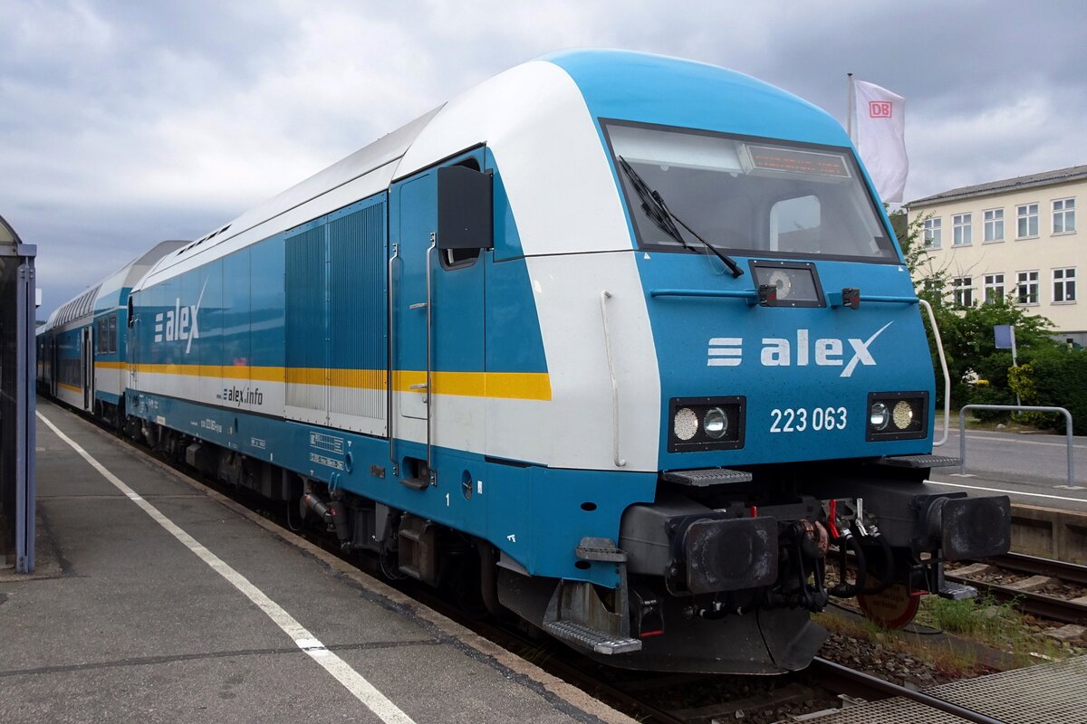 ALEX 223 063 steht am 27 Mai 2022 in Schwandorf. 