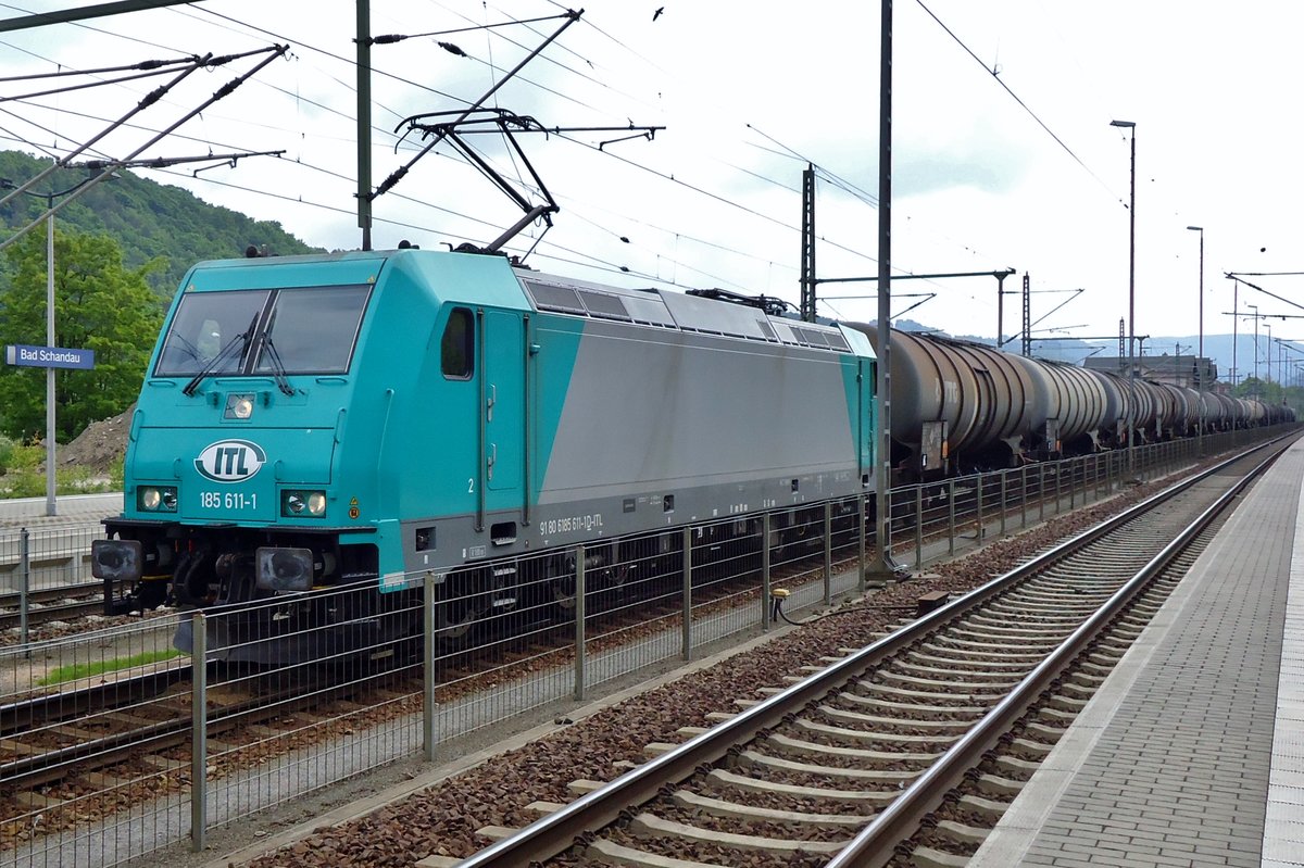 Am 9 April 2017 steht ITL 185 611 in Bad Schandau. 