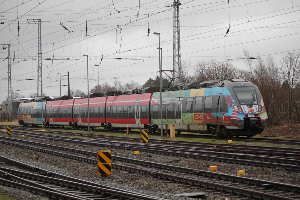 Am Mittag des 04.01.2019 stand der Werbehamster im Rostocker Hbf.