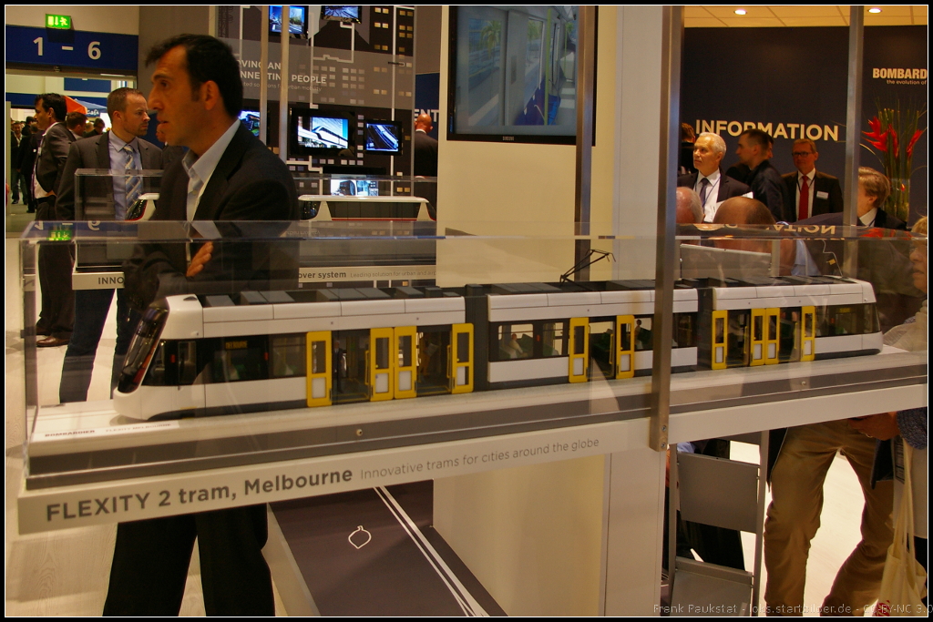 Am Stand von Bombardier auf der InnoTrans 2014 war auch ein Modell der FLEXITY 2 in der Version f�r Melbourne zu sehen. 