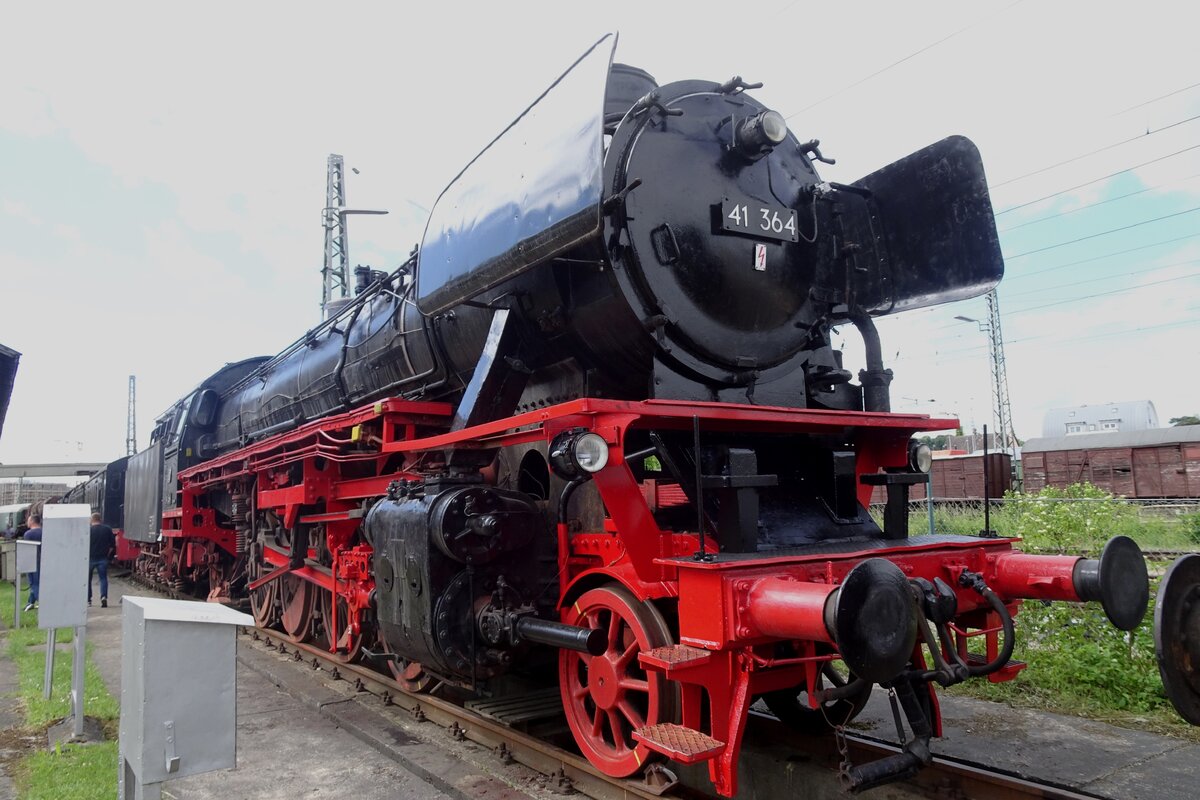 Beinahe fertig ist die Restauration am 41 364, hier am 26 Mai 2022 ins BEM in Nördlingen.