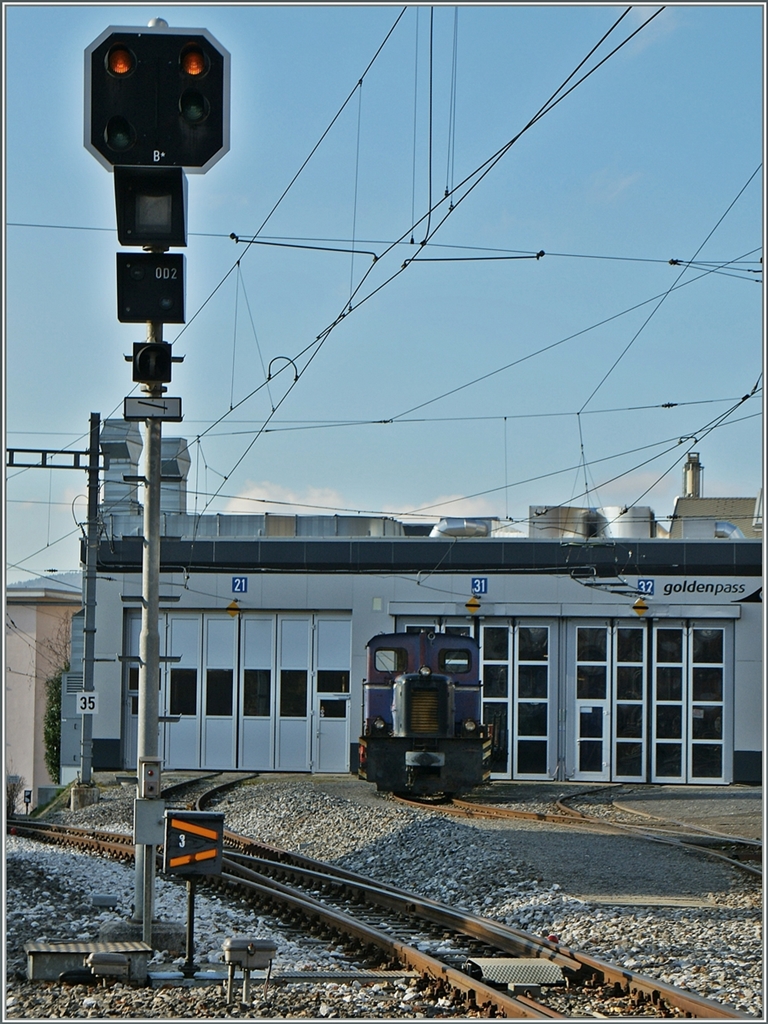 Blick zur MOB Werkstätte in Chernx mit einem Tm vor den Toren.
17. Feb 2014