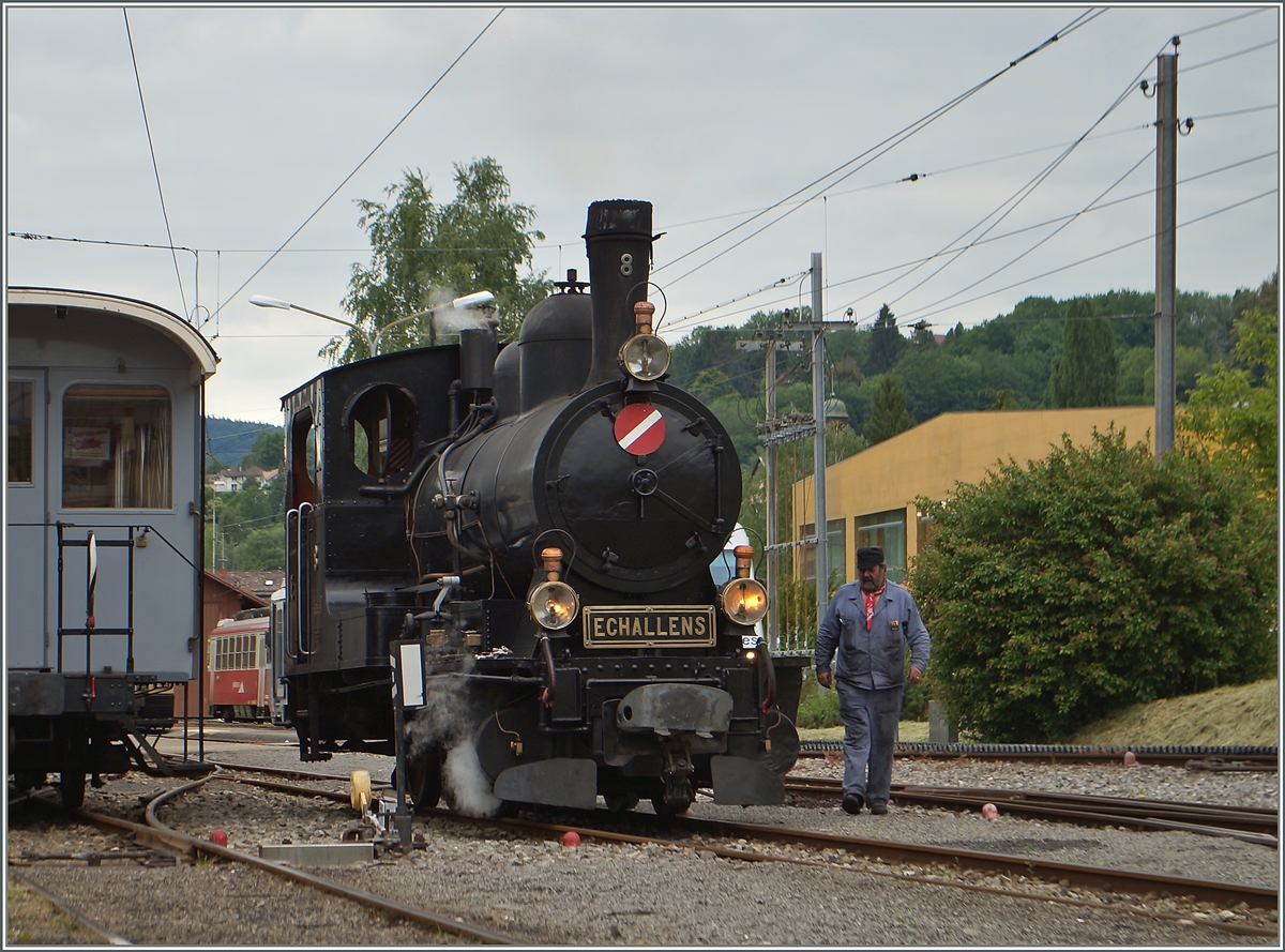 BLONAY-CHAMBY PINGSTFESTIVAL 2015: Die diesjährige Gastlok, die LE G 3/3 N° der LEB in Blonay. 24. Mai 2015