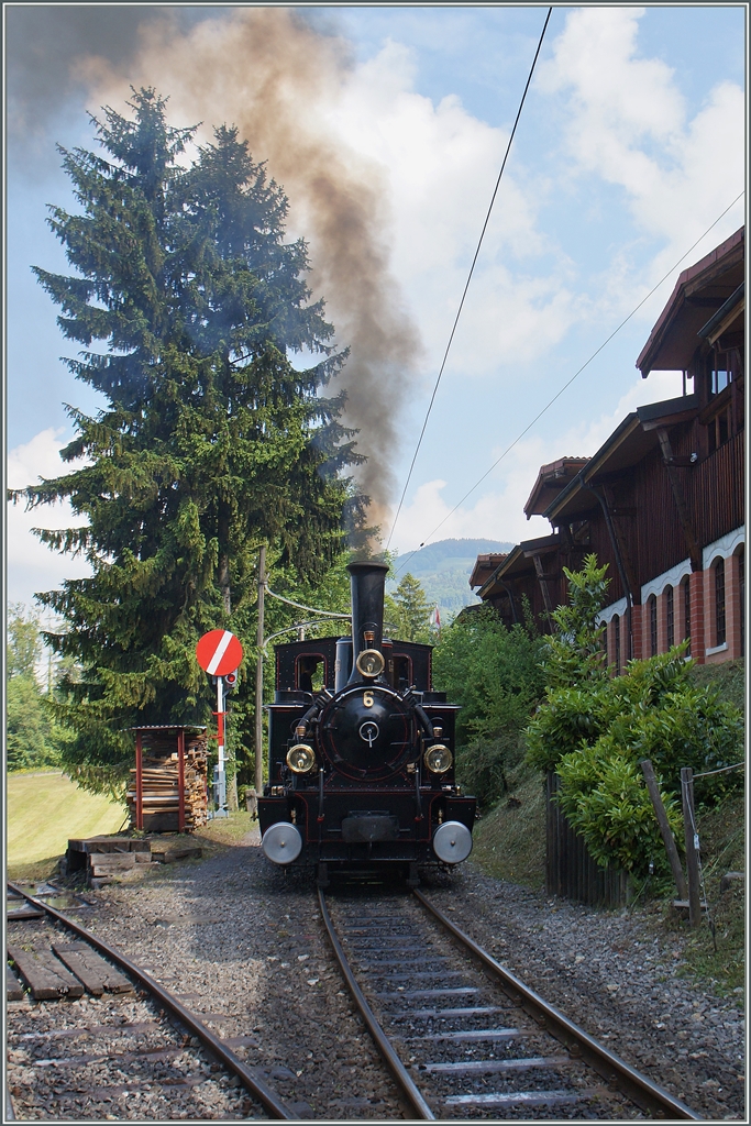 BLONAY-CHAMBY PINGSTFESTIVAL 2015: Die G 3/3 N° 6 in Chalin,
25. Mai 2015