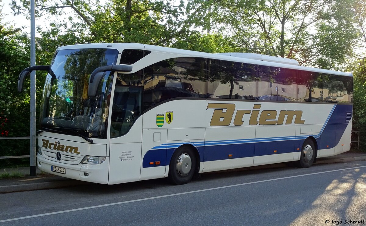 Briem Omnibusverkehr aus Filderstadt | ES-B 424 | Mercedes-Benz Tourismo II RHD | 21.05.2018 in Filderstadt
