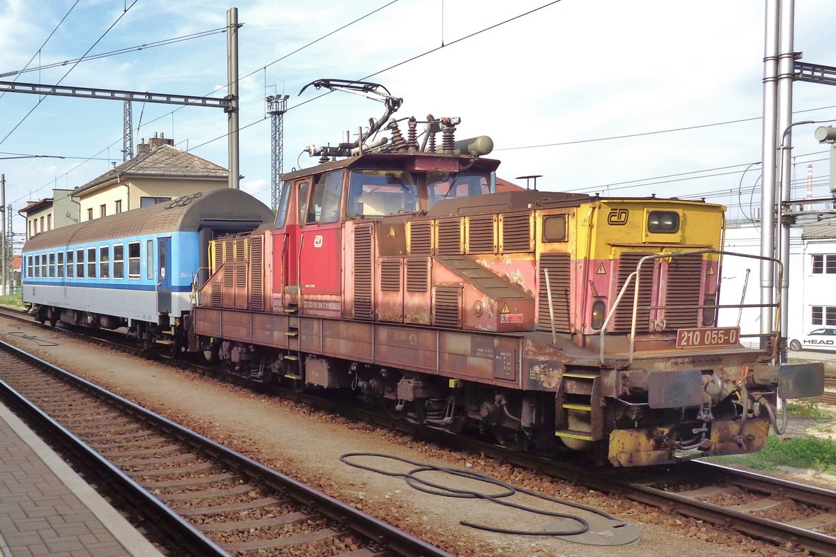 CD 210 055 rangiert am 21 September 2018 in Ceske Budejovice.