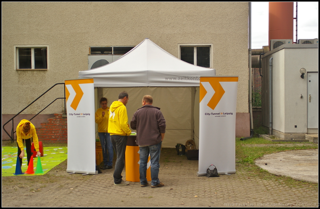 City-Tunnel Leipzig mit einem Infostand auf den Bahnaktionstagen des F�rderverein Berlin-Anhaltische Eisenbahn e.V. am 15.09.2013 in Lutherstadt Wittenberg