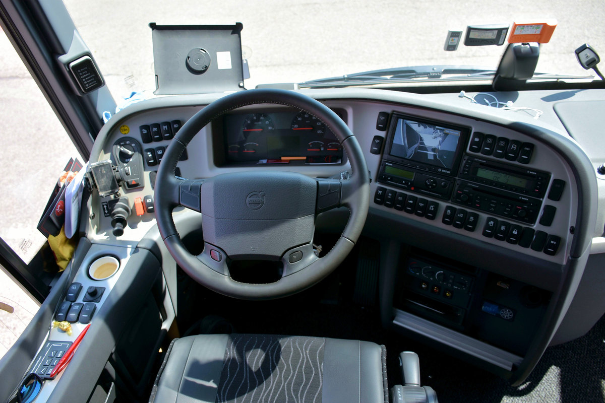 Das Cockpit im neuen VOLVO 9700 vom Reisebus Unternehmer KALTENBRUNNER aus sterreich.