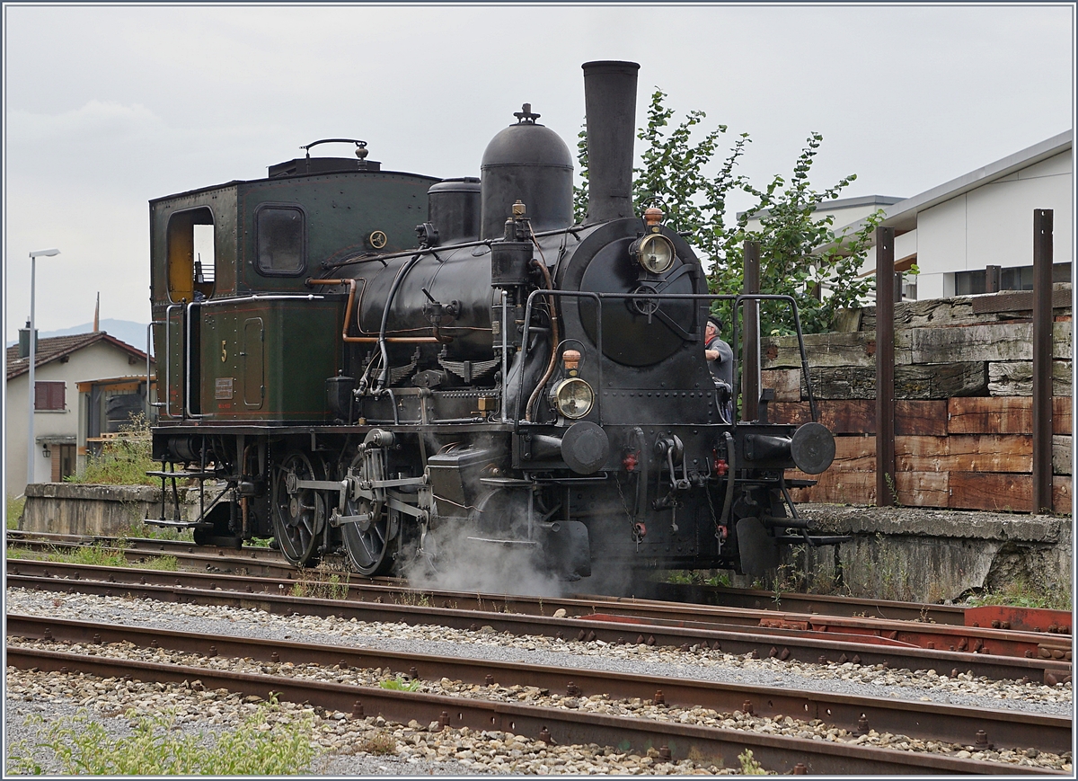 Das Tigerli der ST in Triengen; oder etwas ausführlichger: Die 1907 bei der SLM unter der Fabriknummer 1810 für die SBB gebaute E 3/3 8479 ist heute bei der Sursee Triengen Bahn (ST) im Einsatz. 
27. August 2017