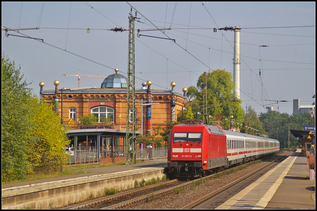 DB Fernverkehr 101 073-5 mit dem IC 2348 Hamburg Hbf - D�sseldorf Hbf am 05.09.2014 bei dem planm��igen Halt in Uelzen