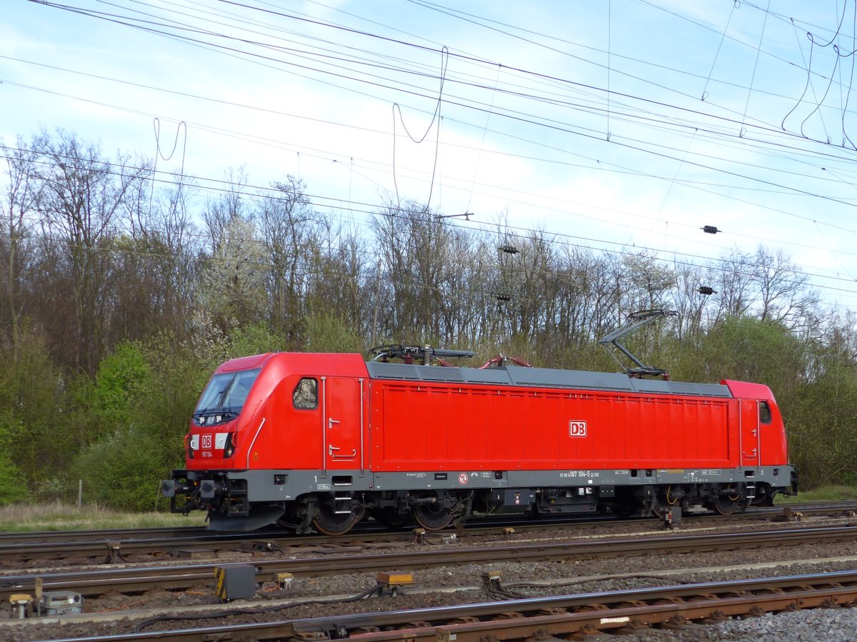 DB Schenker Lok 187 104-5 Rangierbahnhof Kln Gremberg 31-03-2017.

DB Schenker loc 187 104-5 rangeerstation Keulen Gremberg 31-03-2017.